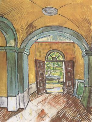 The Entrance Hall of Saint-Paul Hospital (nn04), Vincent Van Gogh